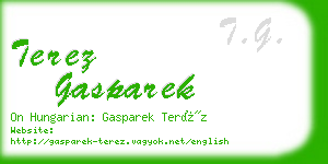 terez gasparek business card